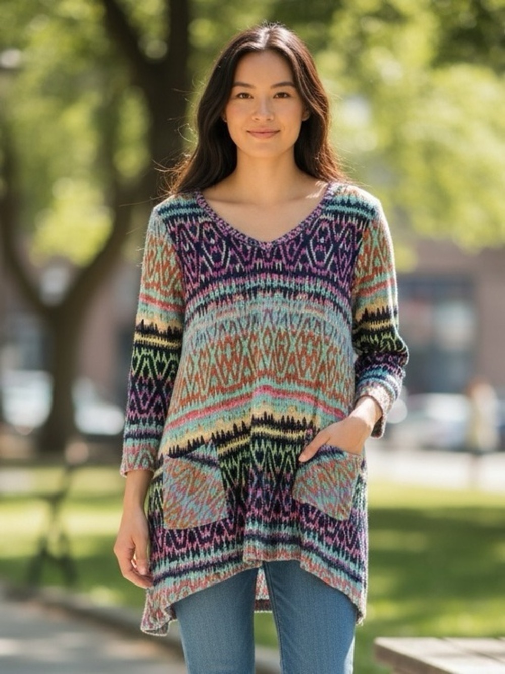 🫶🏻 Studio JPR Lightweight Boho Sweater with Pockets